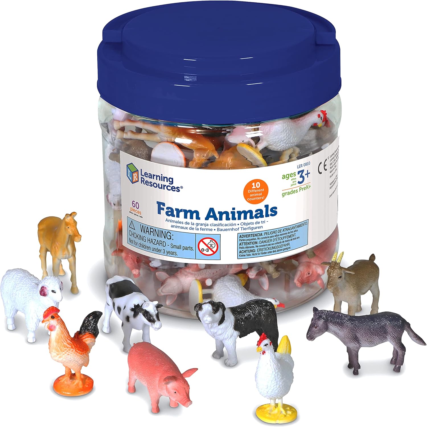 Farm Animal Counters – 60 piezas | Learning Resources®